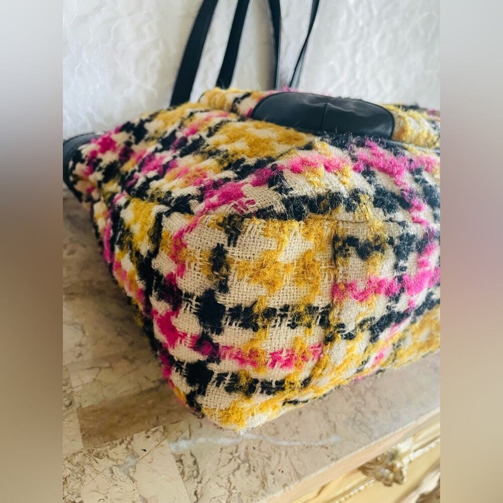 Coach Daisy Wool Tweed Plaid Emma Tote F25083 - Picture 9 of 12